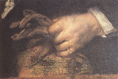 REMBRANDT Harmenszoon van Rijn Details of The Sampling Officials of the Amsterdam Drapers' Guild (mk33)